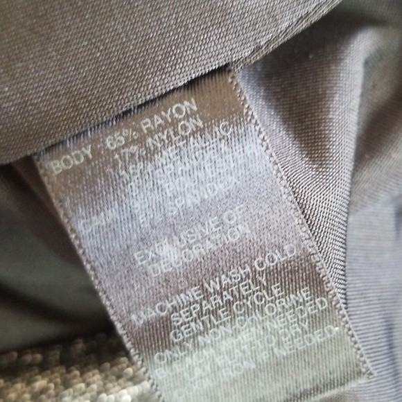 WHBM Silver Black Glitter Blouse Small - Picture 7 of 7